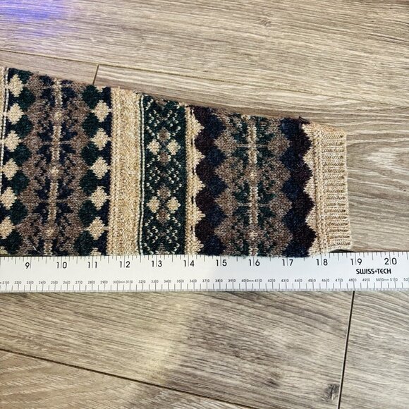 Vintage Ilanco Fair Isle Sweater Womens Small Purple Green Knit Pullover Jumper - Picture 10 of 16